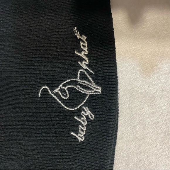 Baby Phat Black Pink White Knit Beanie Hat Women Logo Embroidered Streetwear Y2K - Picture 9 of 9